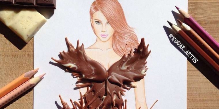 Армянский дизайнер рисует съедобные эскизы нарядов