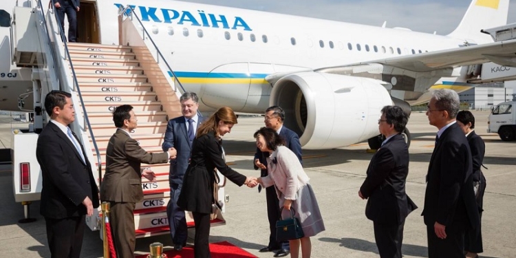 Президент Порошенко прибыл в Японию с официальным визитом