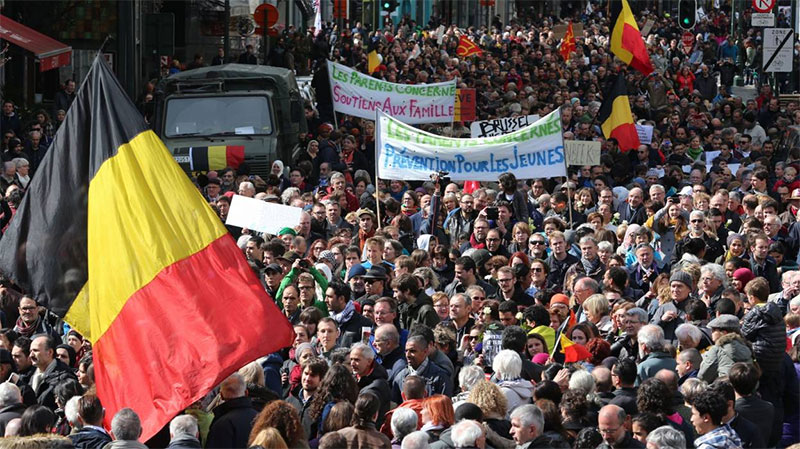 В Брюсселе прошел марш против террора и ненависти 1