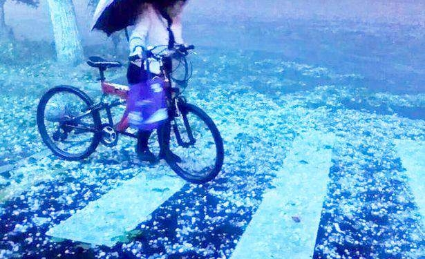 В Китае град с куриное яйцо ранил многих людей