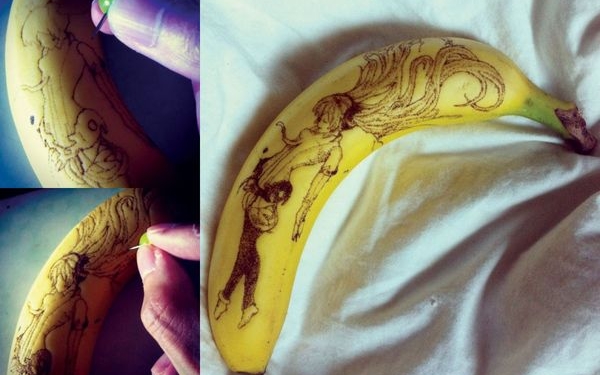 Дешево и сердито. Японский художник создает шедевры на бананах