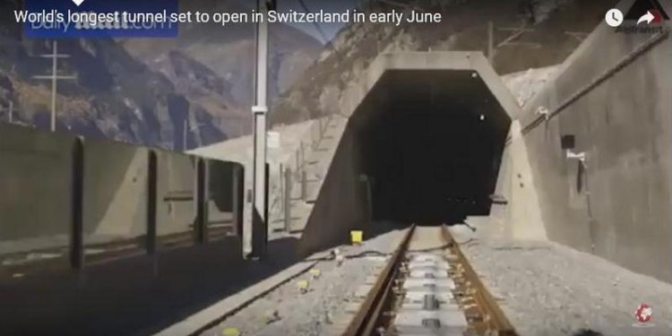 В Альпах сделали самый длинный туннель в мире