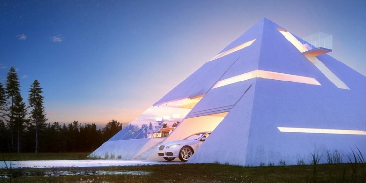 Почувствовать себя фараоном: футуристический концепт дома-пирамиды