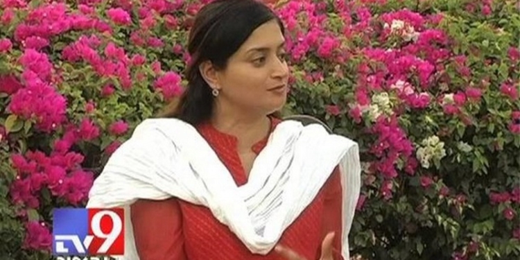 В Индии депутат провалилась под землю, давая интервью