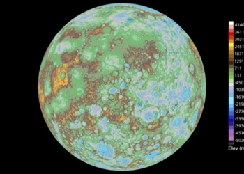 NASA презентовала глобальную топографическую модель Меркурия