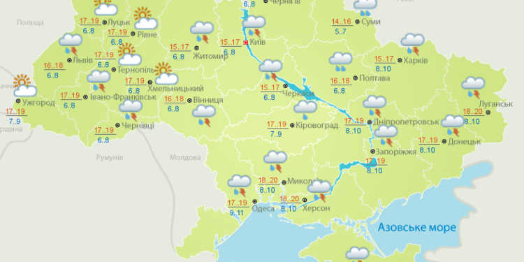 Погода на завтра: в Украине дожди, температура до +20