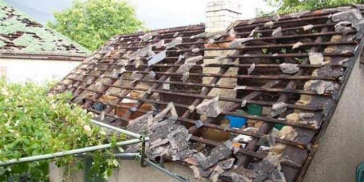 Последствия разрушительного града в Закарпатской области сняли дроном