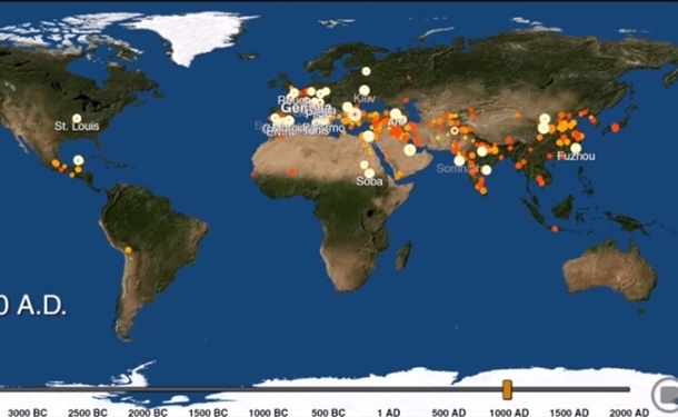 Рождение и смерть городов за 6000 лет  – глобальная урбанизация в 3 минутах