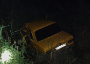 Пьяный водитель на «копейке» слетел с моста у Троицкого на трассе «Николаев-Ульяновка»