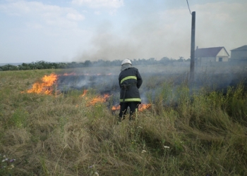 За выходные спасатели Николаевщины 42 выезжали тушить горящую сухую траву
