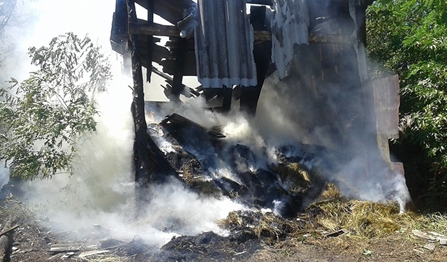 На Николаевщине сгорел еще один сеновал