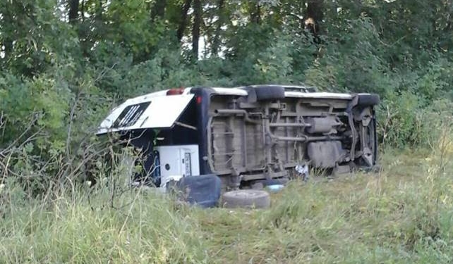 В Хмельницкой области перевернулся автобус с паломниками