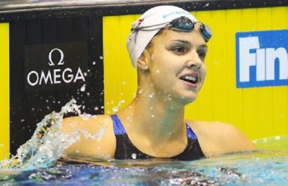 Украинская пловчиха Зевина выиграла на этапе Кубка мира и установила новый мировой рекорд 1