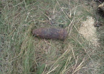 В Братском районе снаряд нашли прямо на обочине