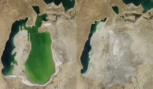 Как умирают озера. NASA показала смерть Аральского моря 1