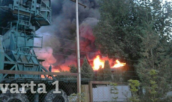 Крупный пожар во Львове. Горела воинская часть почти в центре города