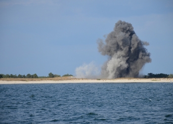 Начался осенний сезон разминирования акватории Кинбурнской косы на Николаевщине: обезврежен 41 снаряд
