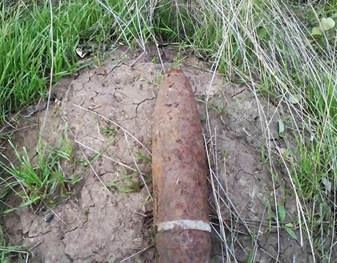 В Витовском районе очередной снаряд времен прошлой войны отдала земля