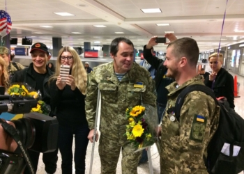 Четверо украинских ветеранов АТО прибыли в Вашингтон для участия в Марафоне Морской пехоты. Один из них – из Николаева