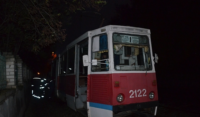 Вчера у николаевского яхт-клуба горел трамвай