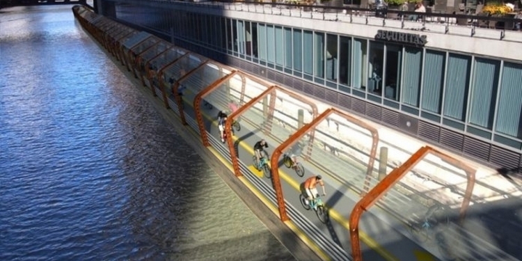 Чикаго обзаведется плавающей велодорожкой