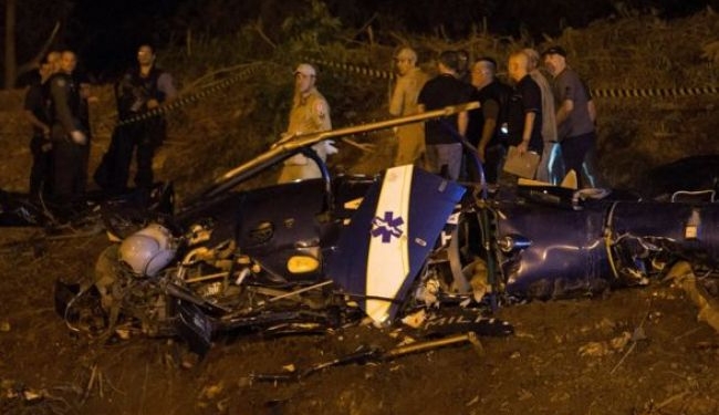 В Бразилии во время спецоперации разбился полицейский вертолет. Все погибли