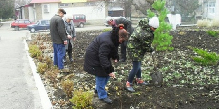 В Еланце в честь бойцов АТО заложили кленовую Аллею мира