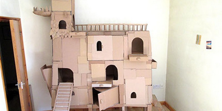 Любителям кошек на заметку: что можно сделать из обычных картонных коробок, чтобы ваша кошка была счастлива