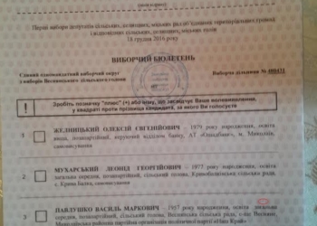 Выборы в объединенных общинах на Николаевщине: в Весняном напротив фамилии действующего сельского головы в бюллетенях обнаружилась пометка
