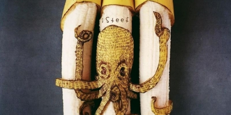 Художник из Нидерландов создаёт скульптуры из бананов