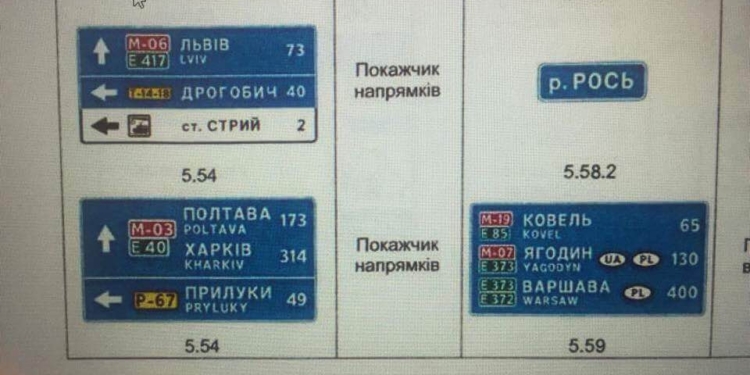 До европейских дорог нам далеко, а вот европейские указатели появятся уже скоро