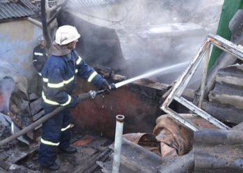 В «Ялтах» тушили пожар