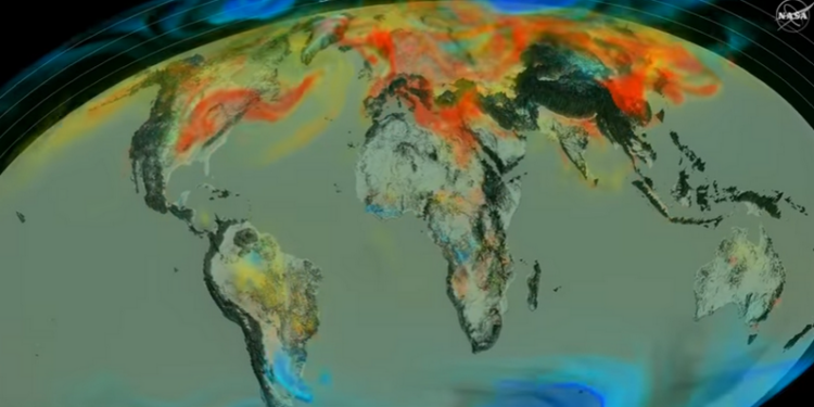 Как дышит земля: видеомодель от NASA