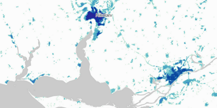 Британец разработал интерактивную карту плотности населения Земли