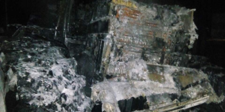 В Арбузинском районе на ходу загорелся трактор