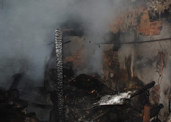 На Кузнецкой в Николаеве горела пристройка с ВАЗом