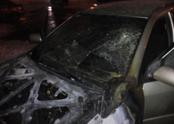 В Николаеве на ПГУ сгорела «Toyota Corolla»