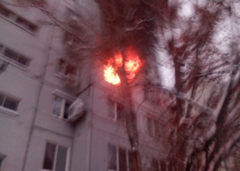 В Южноукраинске горела квартира в девятиэтажке