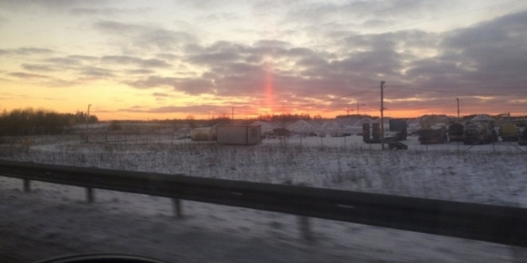 В небе над Эстонией засняли вертикальное свечение