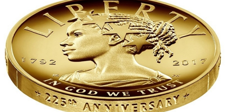 В США выпустят золотую монету с афроамериканкой – впервые в истории