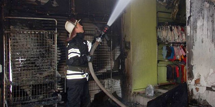 В Николаеве сгорел магазин “Сэконд-Хенд”