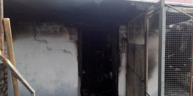 На Николаевщине горела очередная хозпостройка