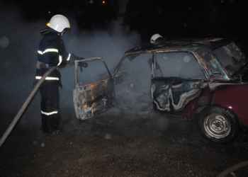 В Николаеве сгорела «семерка»
