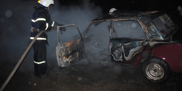 В Николаеве сгорела «семерка»
