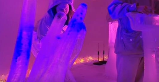 При -10. В Финляндии музыканты сыграли на инструментах из льда