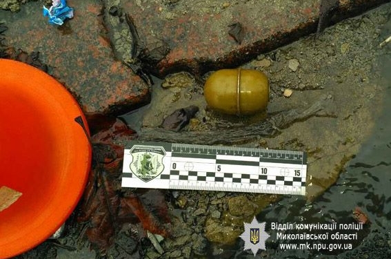 В Николаеве на проезжей части валялась граната