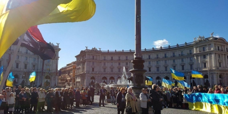 “Банду геть” кричали сегодня и в Италии – в память о погибших за лучшее будущее в Украине