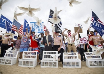 В Калифорнии подрались сторонники и противники Трампа