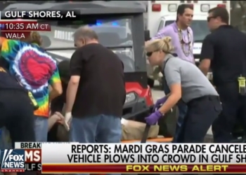 В США машина врезалась в карнавальное шествие. Пострадало 12 человек, 3 в тяжелом состоянии
