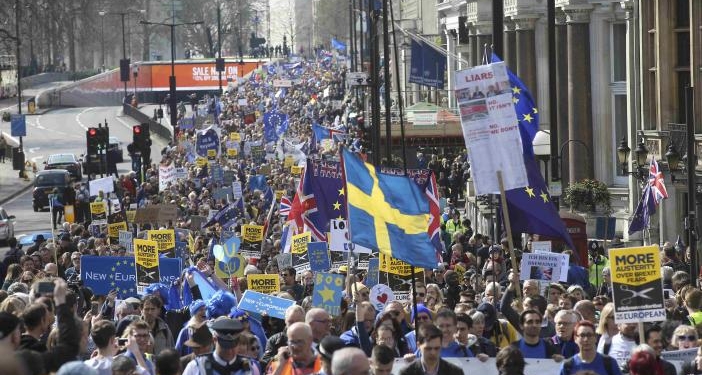 В Лондоне британцы митингуют против Brexit